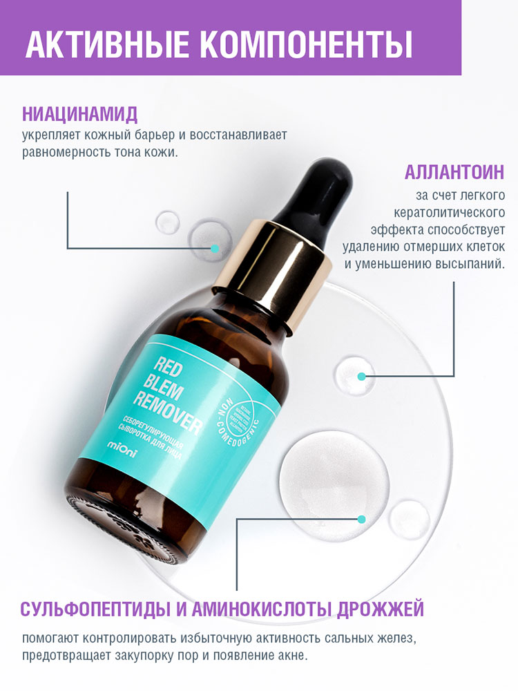 Сыворотка для лица MiOni себорегулирующая 25мл - в интернет-магазине tut-beauty.by