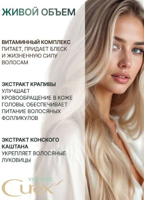 Бальзам для волос Estel Curex Volume Живой Объём склонных к жирности 250мл