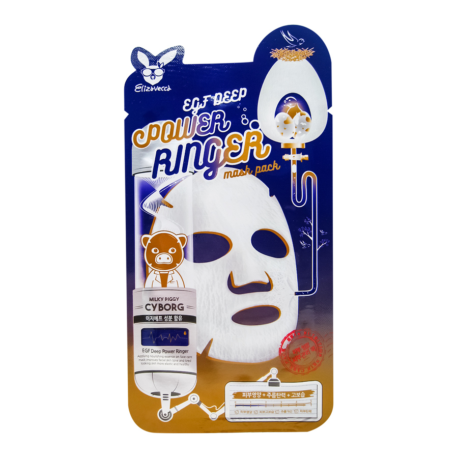 Маска для лица Elizavecca Power Ringer Mask Pack EGF Deep с эпидермальным фактором роста 23мл - в интернет-магазине tut-beauty.by