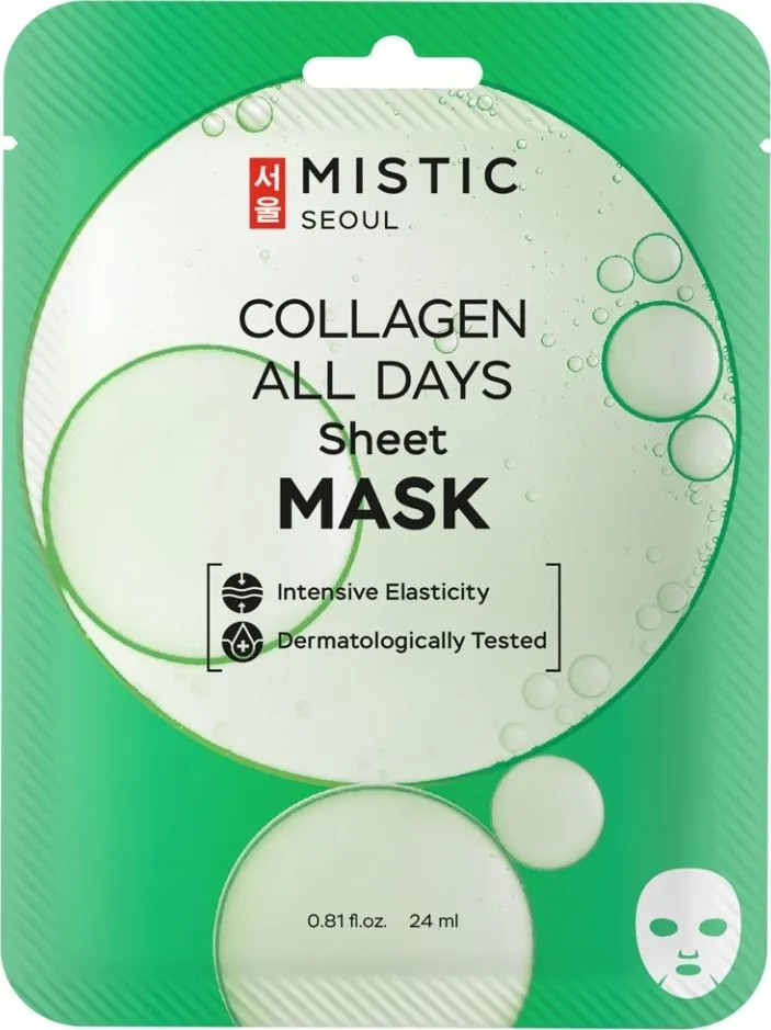 Маска для лица MISTIC Collagen All Days Sheet Mask питательная с коллагеном  24мл