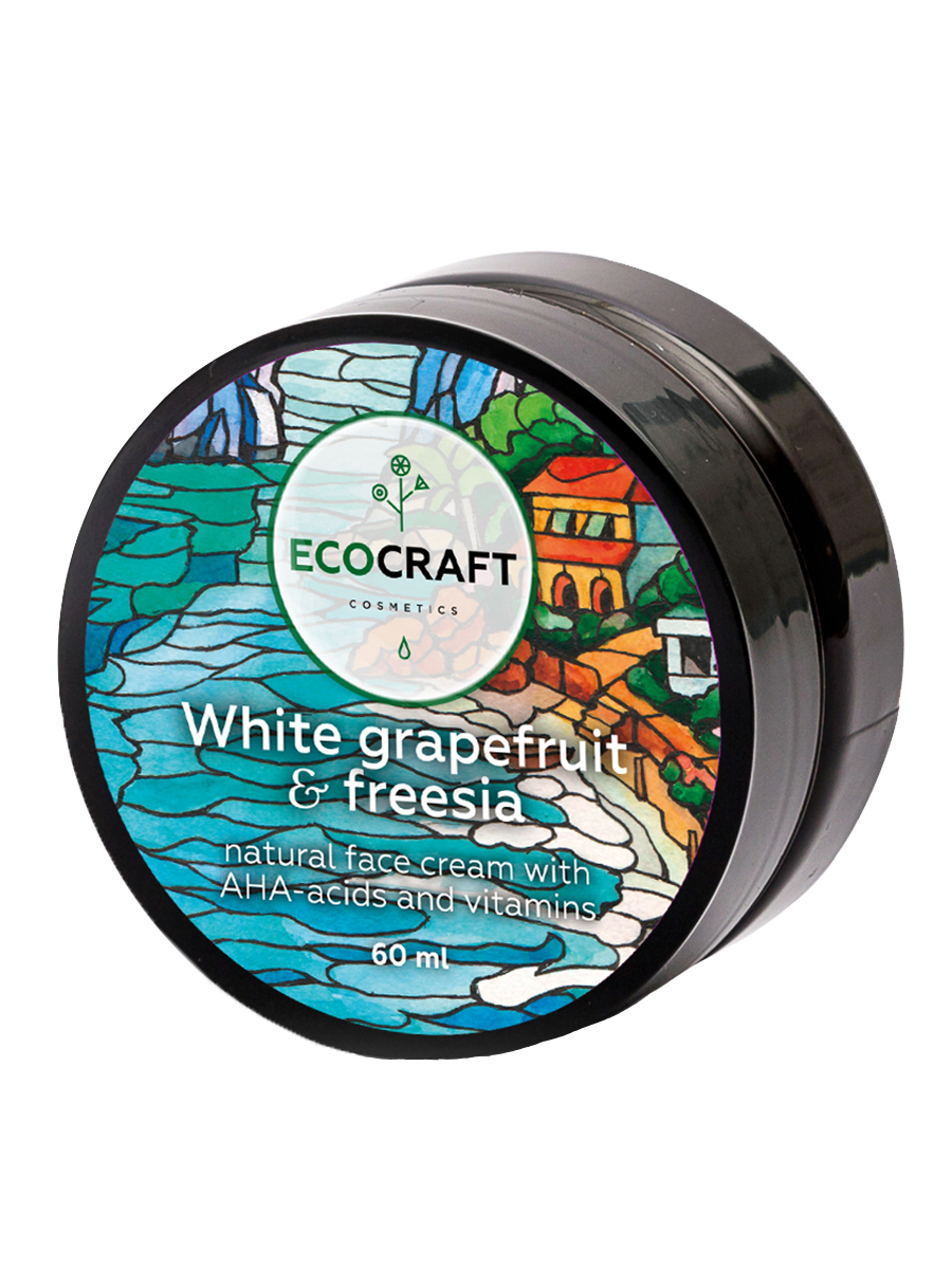 Крем для лица EcoCraft White grapefruit and freesia для жирной и комбинированной кожи лица с АНА-кислотами и витаминами 60мл - в интернет-магазине tut-beauty.by