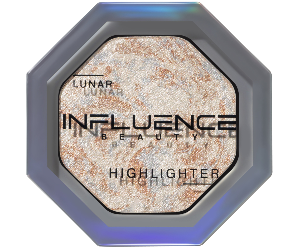 Хайлайтер Influence Beauty Lunar с сияющими частицами серебряный 4.8г