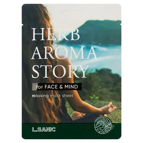 Маска для лица L.SANIC Herb Aroma Story Cedar с экстрактом кедра и эффектом ароматерапии 25мл