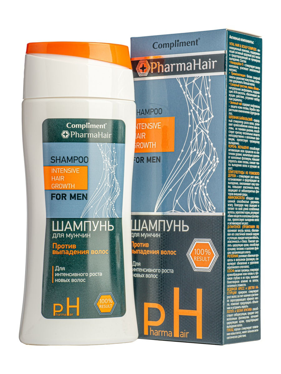 Шампунь для волос Compliment PharmaHair для мужчин против выпадения 200мл - в интернет-магазине tut-beauty.by