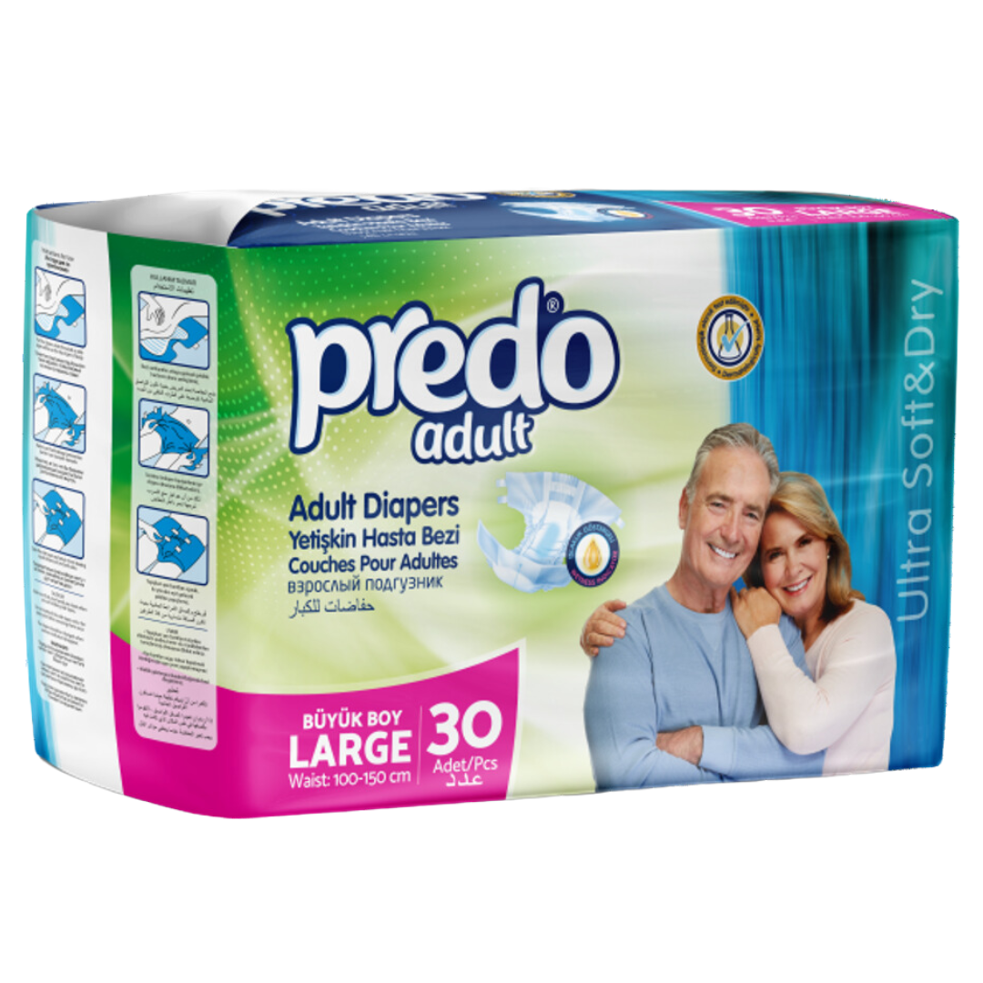 Подгузники Predo Adult для взрослых размер L 30шт - в интернет-магазине tut-beauty.by