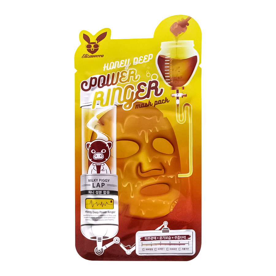 Маска для лица Elizavecca Power Ringer Mask Pack Honey Deep с медом 23мл - в интернет-магазине tut-beauty.by
