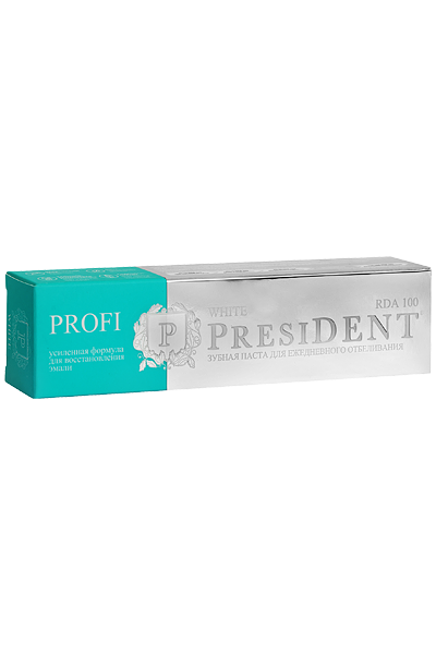 Зубная паста PresiDENT Profi White для ежедневного отбеливания 100 RDA 50мл - в интернет-магазине tut-beauty.by