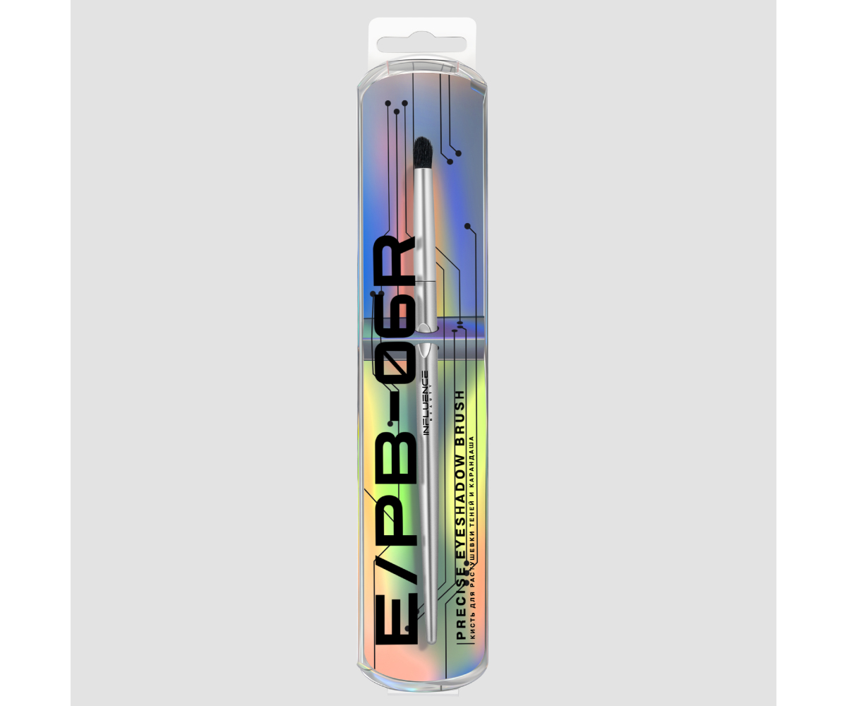 Кисть Influence Beauty E/PB-06R для растушевки теней, карандаша и прокрашивания нижнего века