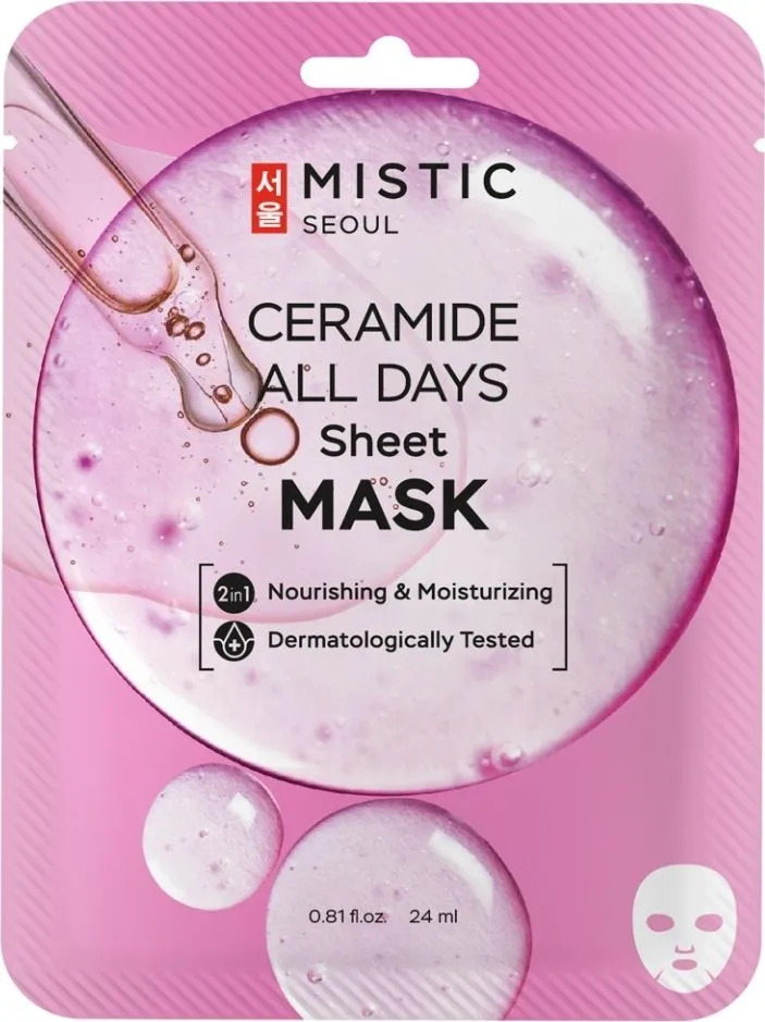Маска для лица MISTIC Ceramide All Days Sheet Mask  с керамидами  24мл