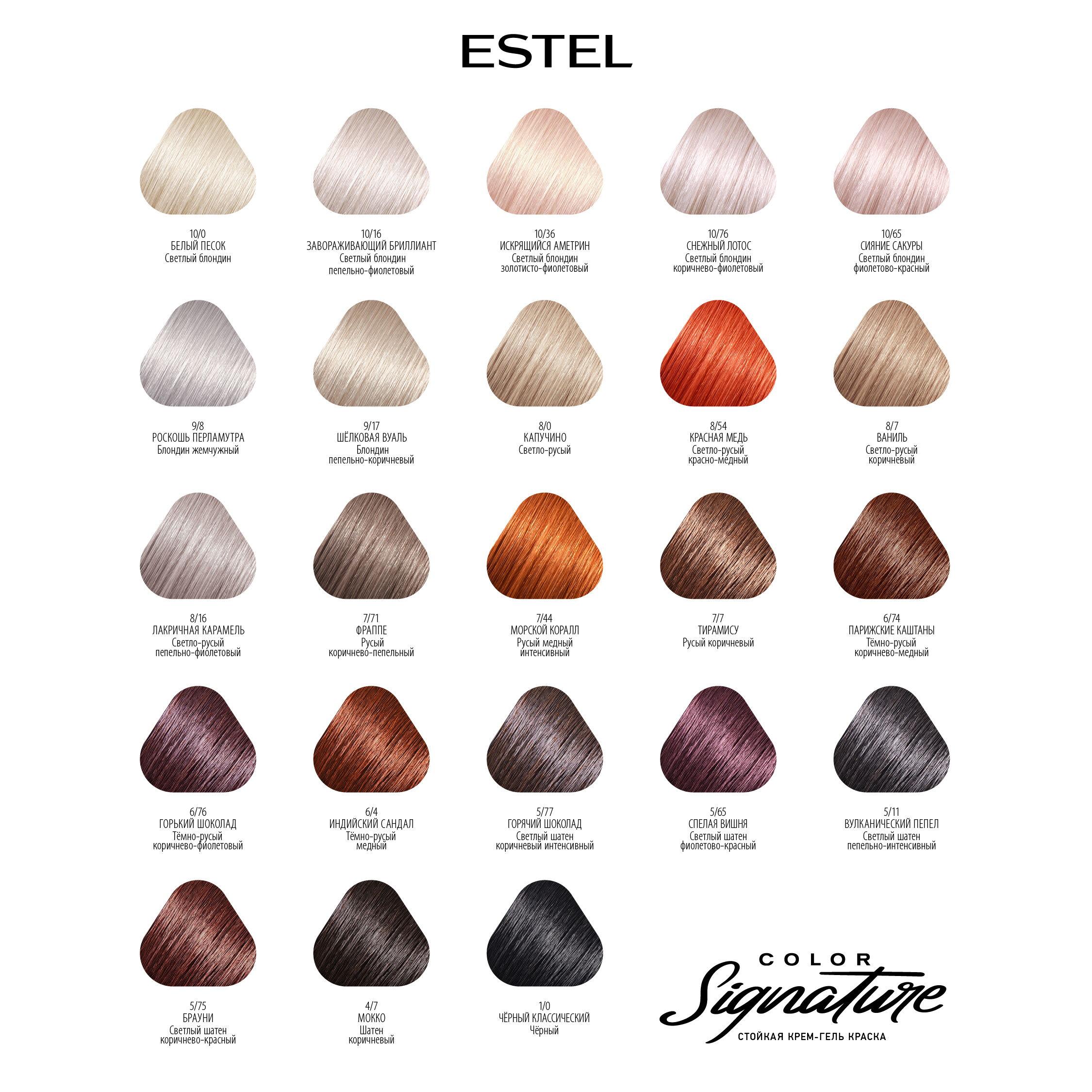 Краска для волос Estel Color Signature тон 7.71 фраппе - в интернет-магазине TUT-BEAUTY.BY с доставкой.