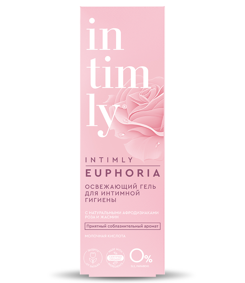Гель для интимной гигиены INTIMLY Euphoria с афродизиаками роза и жасмин 220мл - в интернет-магазине tut-beauty.by